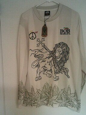 NEW SHOE PALACE "Bob Marley X Shoe Palace LS Tee" MEN'S BEIGE T-SHIRT L BMLS301